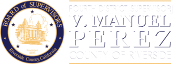Supervisor V. Manuel Perez Fourth District County of Riverside Logo