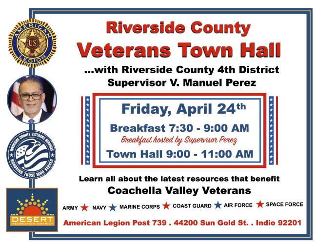 Veterans Breakfast and Town Hall with Supervisor Perez 